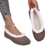 Schuhe für Frauen Winter mode Frauen Plüsch warmen Komfort rutsch feste Wohnungen Baumwoll schuhe Slipper plus Größe 36-43 Frauen kurze Stiefel