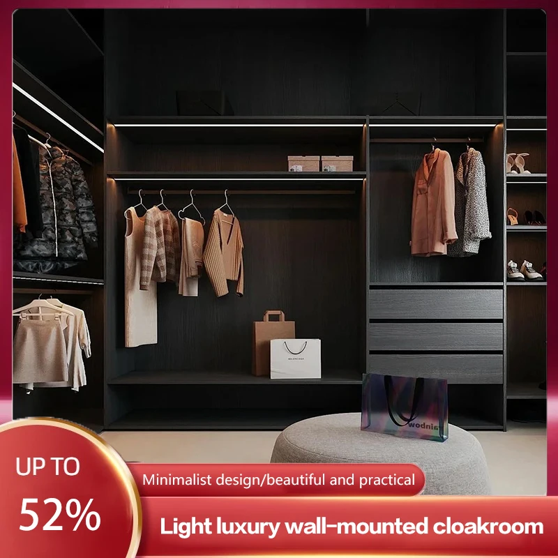 Offener Kleiderschrank, bodenstehender Kleiderschrank, Garderobe, Zuhause, Garderobe, Schlafzimmer, Metallmontage, selbstgemacht, einfacher Stahlrahmen