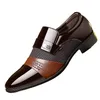Herren-Oxfords-Schuhe, elegante Lederschuhe für Herren, Loafer, Weinrot, klassisches Business-Kleid, formelles Slip-On-Kleid