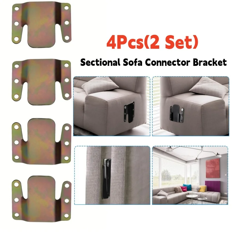 4 Stück Schnitt-Couch-Anschlüsse, Halterung, universelle modulare Sofa-Verriegelungsschnalle, Couch-Clips, Möbel-Verbindungsvorrichtung