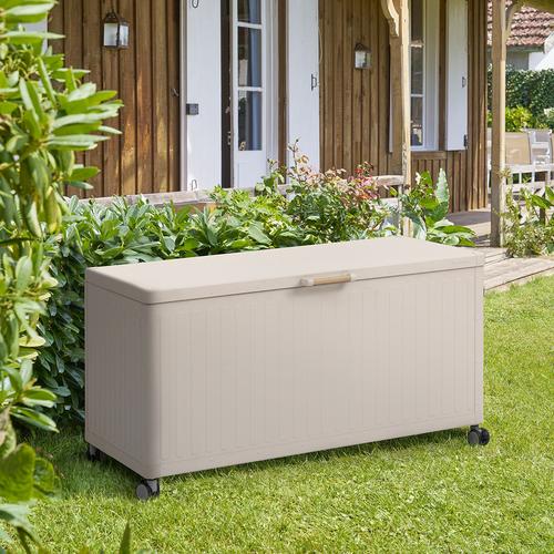 Coffre de rangement EDENIO Argile 670 L - Acier galvanisé, Aluminium traité époxy Hespéride