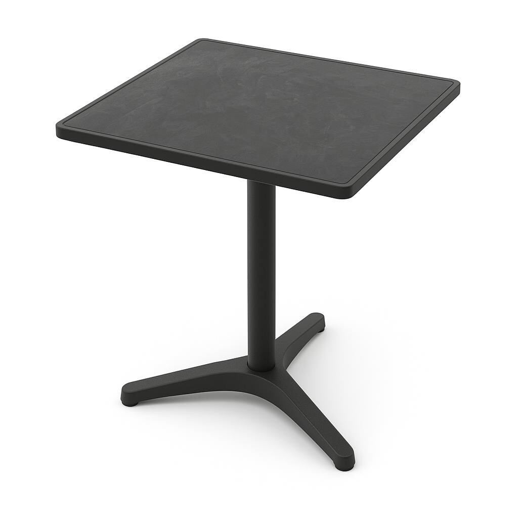 BIG Möbel GmbH Gastro Terrassentisch NICO | 60x60 cm | Resalit Dunkler Schiefer Made in Germany Image
