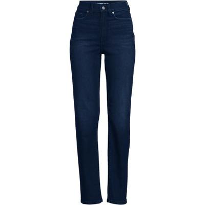 Rail Straight Leg Jeans, High Waisted, Women, size: 26, plus, Blue, by Lands' End