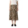 Midirock COMMA, Damen, Gr. 40, grau (grau, schwarz), Web, Obermaterial: 54% Lyocell, 26% Viskose, 20% Leinen, gemustert, casual, normal kniebedeckend, Röcke, mit grafischem Muster, Viskose-Leinen-Mischung