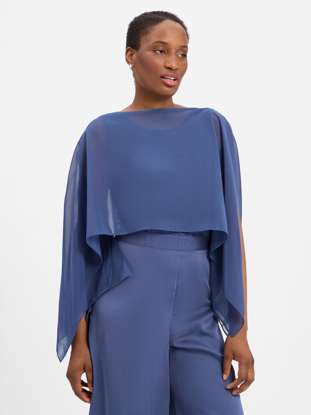 Swing Chiffon-Stola Damen blau, L Image
