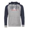 Kapuzenpullover TOP GUN "TG24037", Herren, Gr. 54 (XL), grau, melange, navy, Obermaterial: 73% Baumwolle, 22% Polyester, 5% Viskose, Pullover