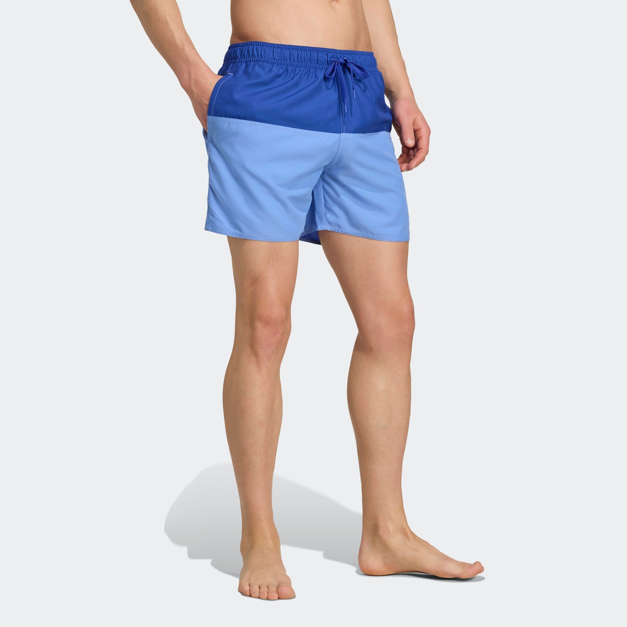 Badeshorts ADIDAS PERFORMANCE "CB SH 5INCH", Herren, Gr. M, N-Gr, blau (semi lucid blau, blau fusion), Obermaterial: 100% Polyester, Sportlich, Badehosen Image