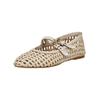 Riemchenballerina INUOVO "INUOVO Ballerinas Leder", Damen, Gr. 40, weiß kombi, Leder, casual, Schuhe