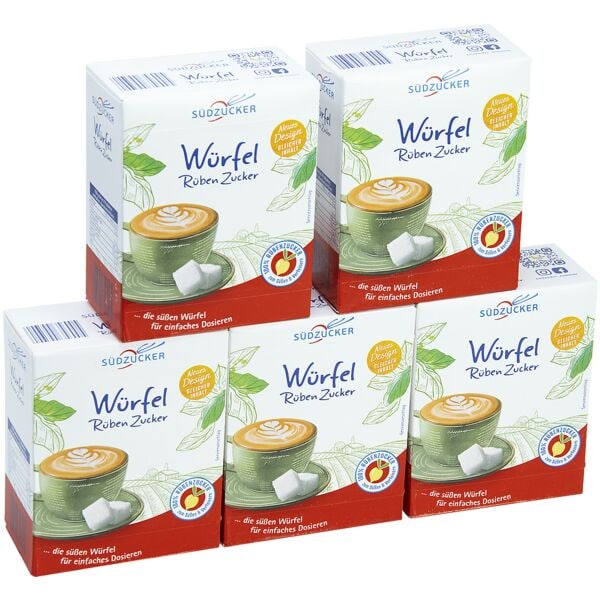 Südzucker Aktions-Set: 5x Würfelzucker lose 168 Portionen 500g Image