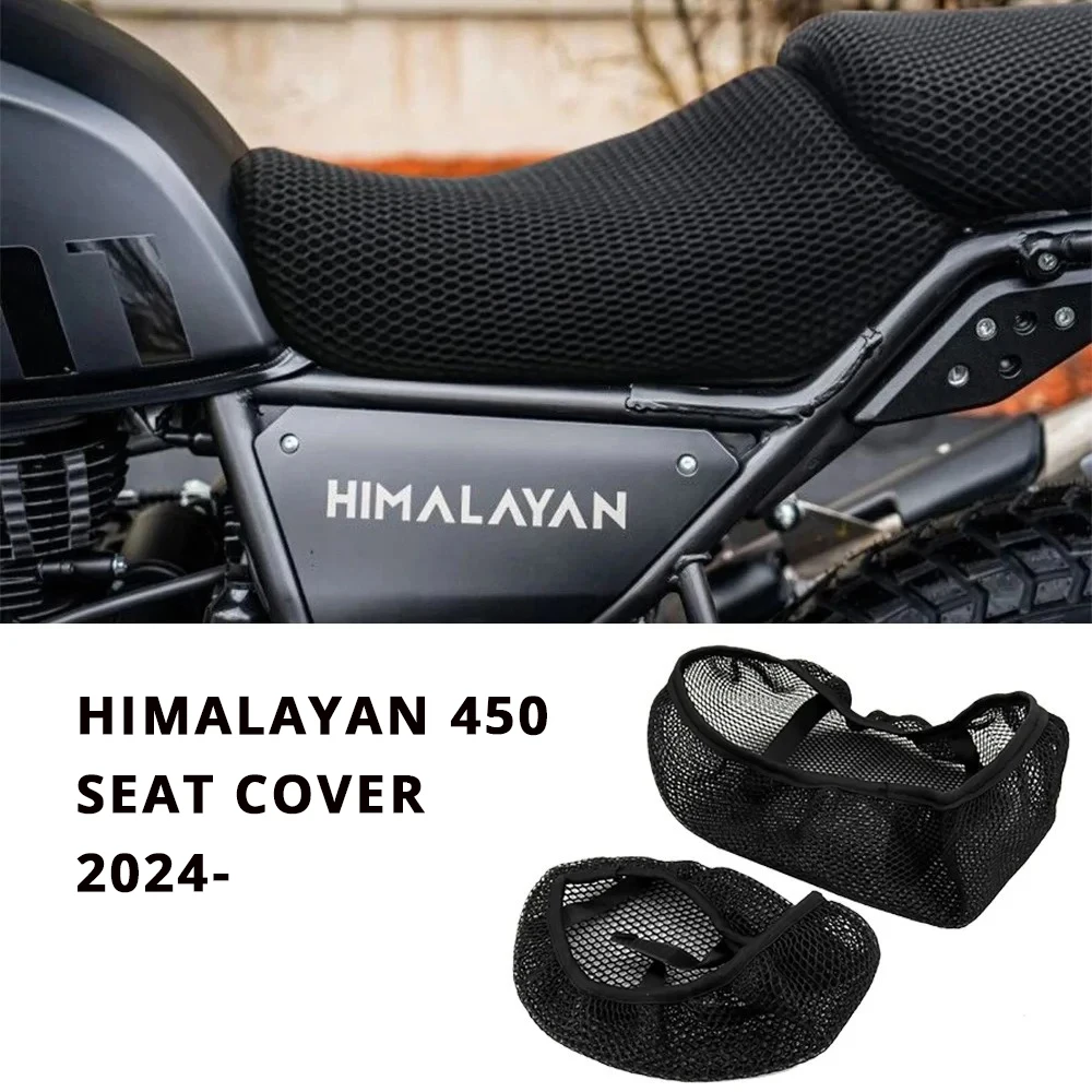 Motorrad 3D Airflow Sitzbezüge für Royal Enfield Himalayan 450 2024- NEU Sitzschutzkissen 3D Honeycomb Mesh Sitzkissen Image