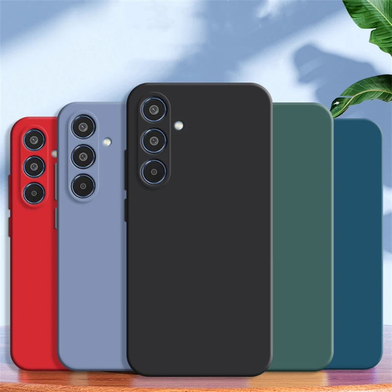 Für Samsung Galaxy A16 Fall Flüssigkeit Silikon Plain Gummi Schutz Telefon Fall Galaxy A16 A36 A36 A56 A06 5G Abdeckung fall Fundas Image