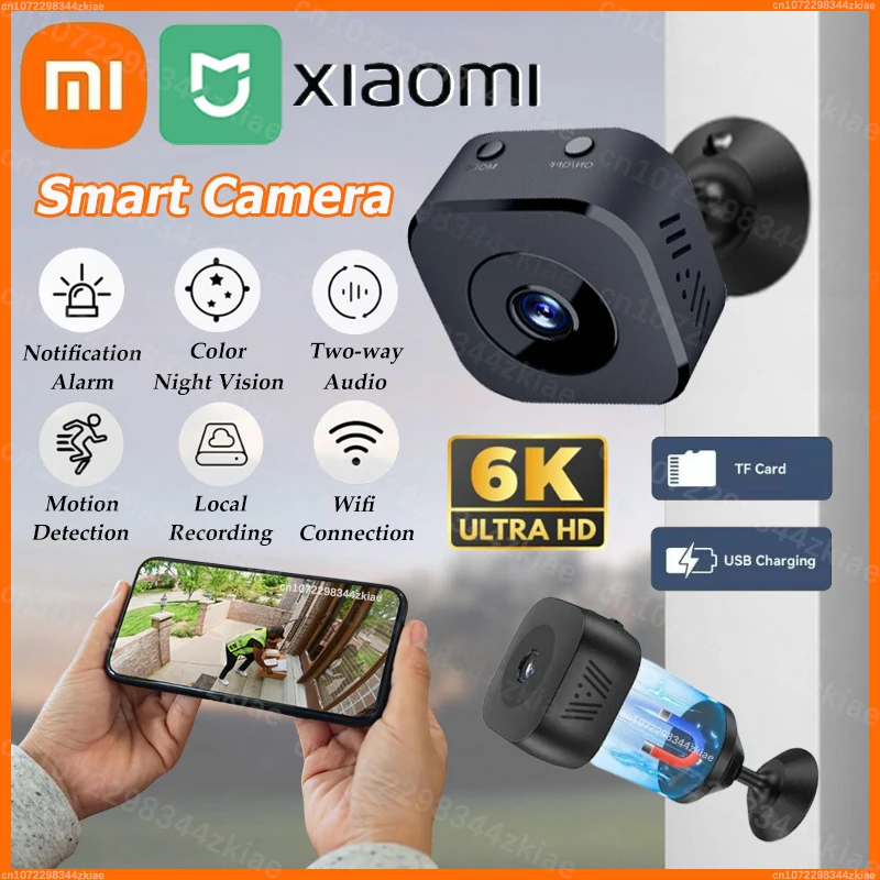 Xiaomi Mini-Überwachungskamera Pro 4K FullHD WiFi-Überwachung mit 2-Wege-Audio Bewegungserkennung Infrarot-Nachtsicht-Überwachungskamera