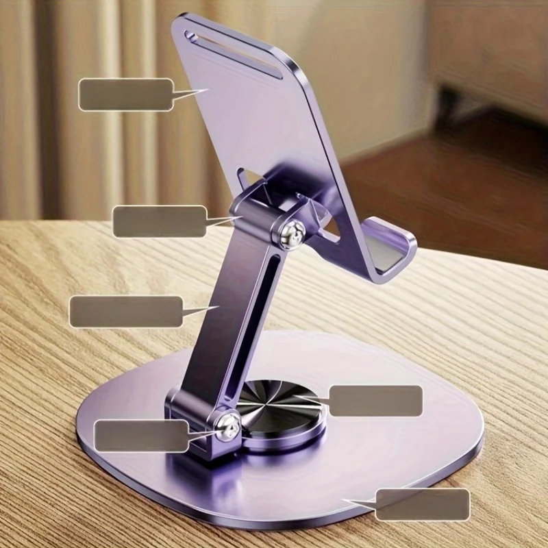 Supporto da tavolo ideale portatile pieghevole per telefono universale girevole a 360 gradi per smartphone e tablet sulla scrivania
