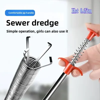 Opens Clogging of Sewage Pipe Cleaning Tool Drain Unclogger Professional Pipe Plunger Drain Clog Remover Clogged Toilet Cleaner