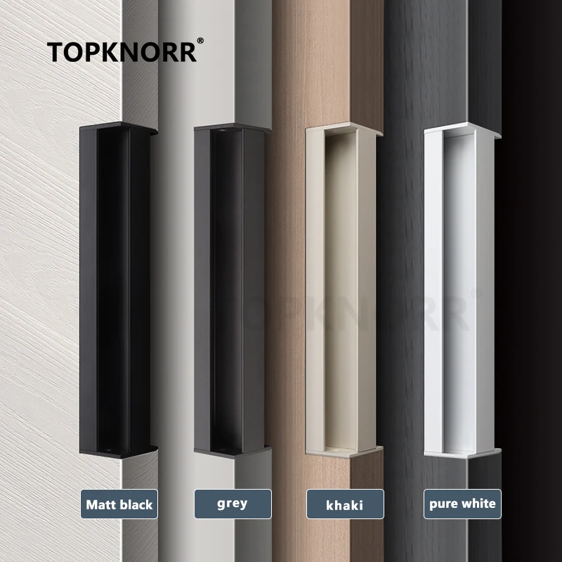 Taschentür-Seitengriff, mobile Tür, unsichtbarer Griff, eingebettete Schiebetür, verdeckter Griff, Möbelgriffe, Innenküche