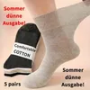 5 Paar Sommer leichte Plus Size lose Baumwollsocken geeignete Schuhe Größe 40-52 Männer Frauen atmungsaktive Mesh-Mund-Freizeitsocken
