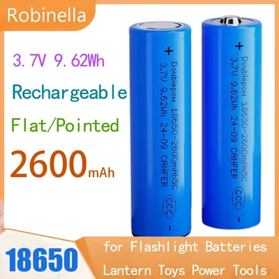 18650 Battery 3.7V 2600mAh Rechargeable Lithium Batteries for LED Flashlight Lantern Toys Power Tools headlamp 100% Original