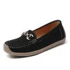 Lässige, flache, leichte, weiche Damen-Schuhe aus echtem Leder, rutschfeste, atmungsaktive Sommer-Slipper für Mütter, große Größe 44