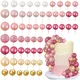 56 pezzi di plettri per torta a forma di palla colorata, topper per torta, palline di perle, cupcake, inserto per torta, per matrimoni, feste di compleanno