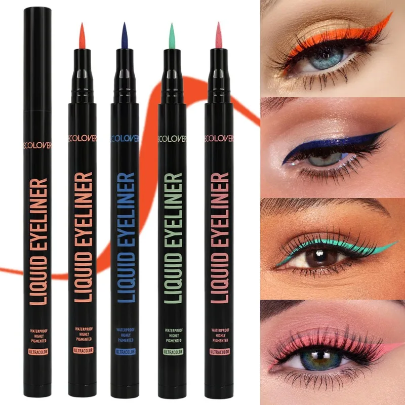 12-Farben-Farb-Eyeliner, langanhaltende Farbcreme, mehrfarbige Auswahl, wasserfest und schweißfest, Augenkosmetik Image