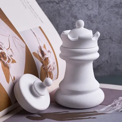 Chess Candle Jar Silicone Mold Set Creative Chess Crystal Epoxy Casting Molds for DIY Candlestick Pen Holder Cup Crafts Making