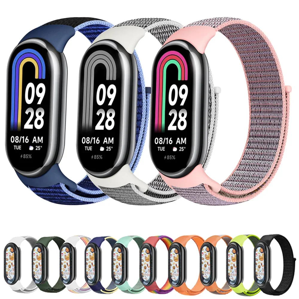 Nylonschlaufe für Xiaomi Mi Band 10 Armband Smartwatch Sport Miband 10 Atmungsaktive Uhr Ersatzarmband Mi Band 9-8-NFC Correas Image