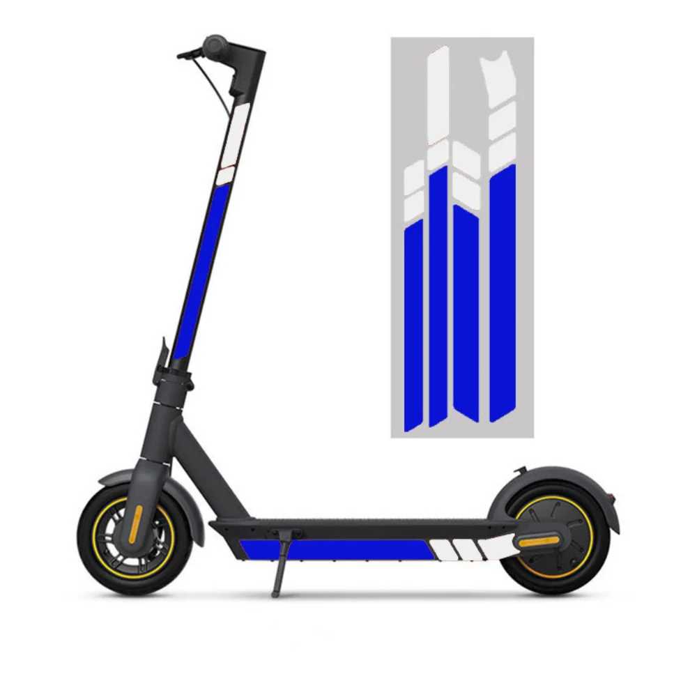 Reflektierende Aufkleber in Gelb/Rot/Blau, geeignet für Nanbo Scooter Max G30, Nr. 9 Scooter-Aufkleber, Scooter-Zubehör Image