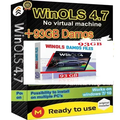 Newest Repair Software Winols 4.7+ 93GB WINOLS DAMOS BIG PACK (NEW) 2020-2021-2022 Chip Tuning OLS Total Size 93 GB Free Help