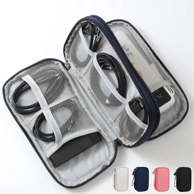 Reise Tragbare Digitale Produkt Lagerung Tasche USB Daten Kabel Elektronik Zubehör Organizer Headset Lade Schatz Box Tasche Image