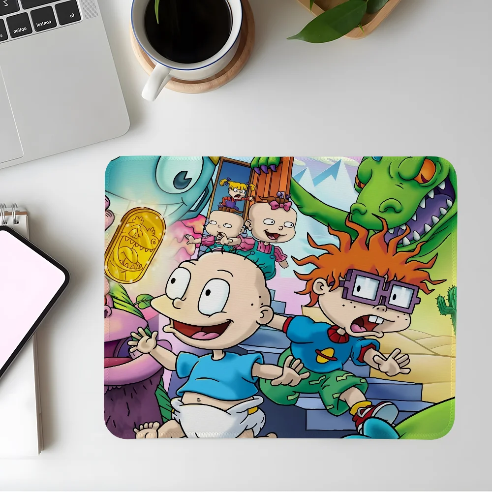 Cartoon R-Rugrats Niedliches Mauspad Gaming Esports Mousepad Laptop Computer Rastkante Büro Schreibtischunterlage Gummi Kleines Anti-Rutsch-Pad Image
