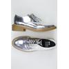 even odd Damen Halbschuh, Gr. 39, silber, Kunstleder