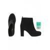 H&M Damen Stiefelette, Gr. 38, schwarz, Baumwolle