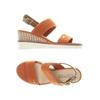 Esprit Damen Sandale, Gr. 37, orange, Kunstleder
