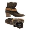 felmini Damen Stiefelette, Gr. 37, braun, Leder