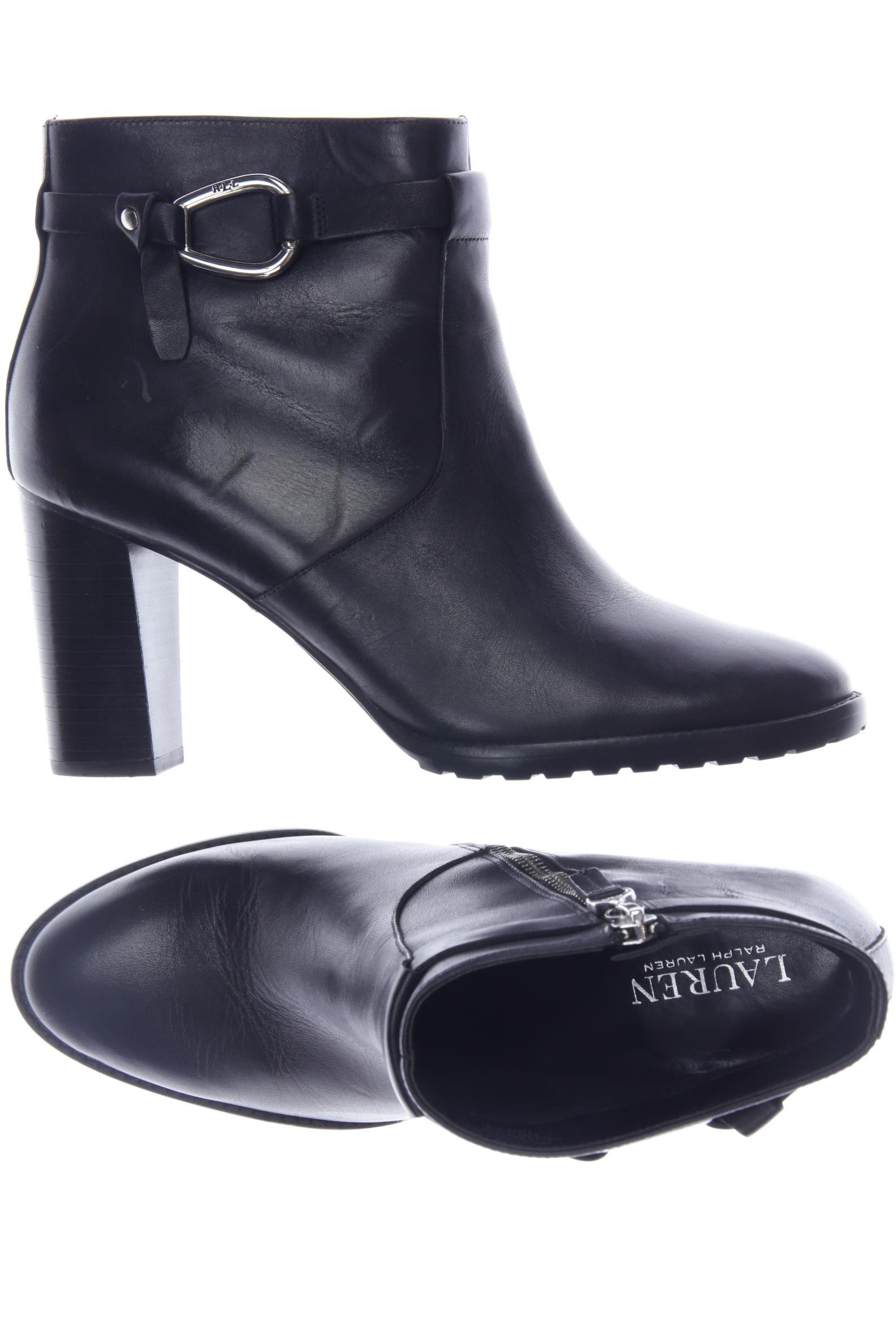 Lauren Ralph Lauren Damen Stiefelette, Gr. 8.5, schwarz, Leder Image