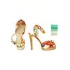 Stuart Weitzman Damen Sandale, Gr. 5, weiß, kein Etikett
