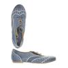 manas Damen Halbschuh, Gr. 37, blau, Leder