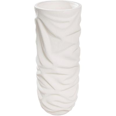 Pflanzkübel GILDE "Übertopf XXL rund Crush creme", beige (creme), B:36cm H:90cm T:36cm Ø:36cm, Magnesia, Pflanzgefäße