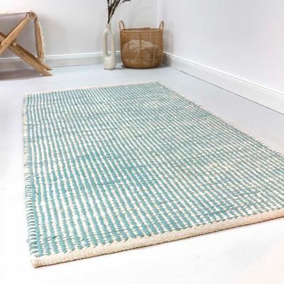 Wollteppich ESPRIT "Gobi, ESP-7112", grün (mint), B:80cm H:10mm L:150cm, Wolle, Jute, Teppiche, Naturfaserteppich aus Jute und Wolle, handgewebt Image