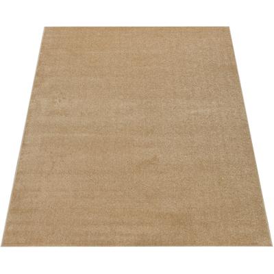 Läufer PACO HOME "Porto 890", gold (goldfarben), B:80cm H:13mm L:250cm, Polypropylen, Teppiche, Teppich-Läufer, Kurzflor, Uni-Farben, ideal im Flur und Schlafzimmer Image