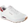 Sneaker SKECHERS "UNO - HARRY KANE", Herren, Gr. 45, rot (weiß, weinrot), Lederimitat, casual, Schuhe, Keilsneaker, Sneaker mit Luftkissen