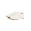 Plateausneaker TOMMY HILFIGER "LEATHER RUNNER", Damen, Gr. 38, grau (sanftes weiß, grau), Nappaleder, sportlich, Schuhe, Freizeitschuh, Halbschuh, Schnürschuh mit TH-Schmuckelement