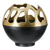 Windlicht GILDE "Windlicht Branca goldfarben; schwarz", schwarz (goldfarben, schwarz), B:25,8cm H:25cm T:25,8cm Ø:25,8cm, Aluminium, Kerzenhalter