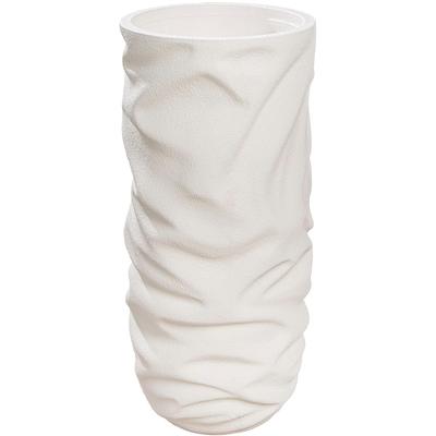 Pflanzkübel GILDE "Übertopf XXL rund Crush creme", beige (creme), B:33cm H:70cm T:33cm Ø:33cm, Magnesia, Pflanzgefäße