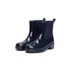 Chelseaboots TOMMY HILFIGER "FLAG HARDWARE RAINBOOT", Damen, Gr. 38, blau (dunkelblau), Synthetik, unifarben, sportlich, Schuhe, Blockabsatz, Schlupfboots, Gummistiefel mit Logo-Emblem