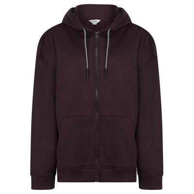 Hoodies / Sweatshirts Buster Women's Plain Zip Through Brushback Fleece Hoodie in Wine / 10 - Tokyo Laundry