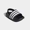 Badesandale ADIDAS SPORTSWEAR "ESTRAP KIDS ADILETTE", Gr. 21, schwarz-weiß (core schwarz, cloud weiß, core schwarz), Synthetik, Textil, sportlich, Schuhe