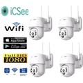 4X telecamera esterna icsee cam ptz wifi camera wireless esterno smart zoom