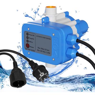 SWANEW Pumpensteuerung Druckregler bis 1.1kw Presscontrol Watertech Druckwächter Blau mit kabel Image