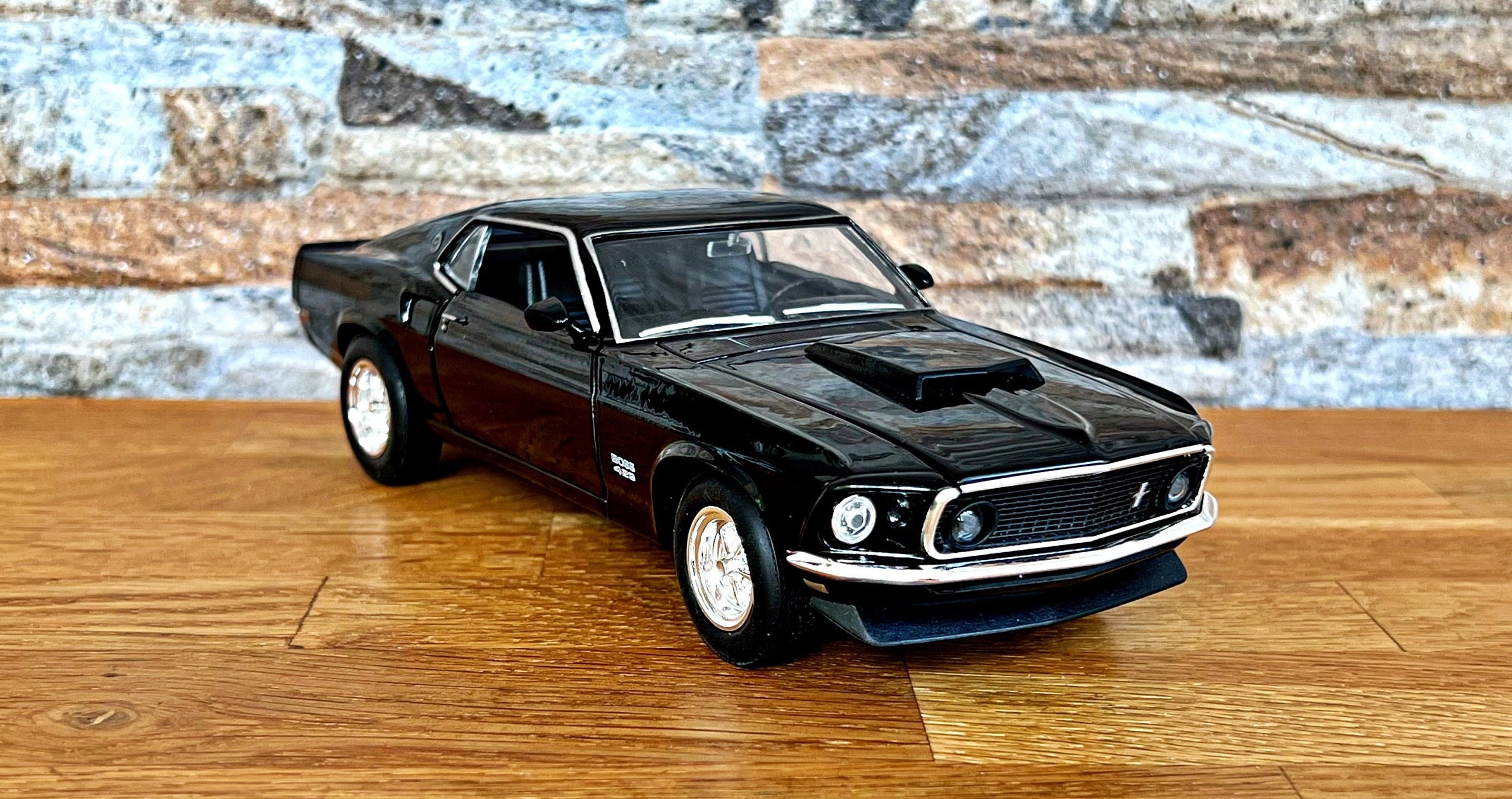 Ford Mustang Boss 429 1969 / Modello di auto d'epoca / Auto pressofusa in scala 1/24 / Modello di auto in scala 1/24 / Auto pressofusa / Modello di au